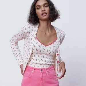 Zara Knit Flower Tank Top